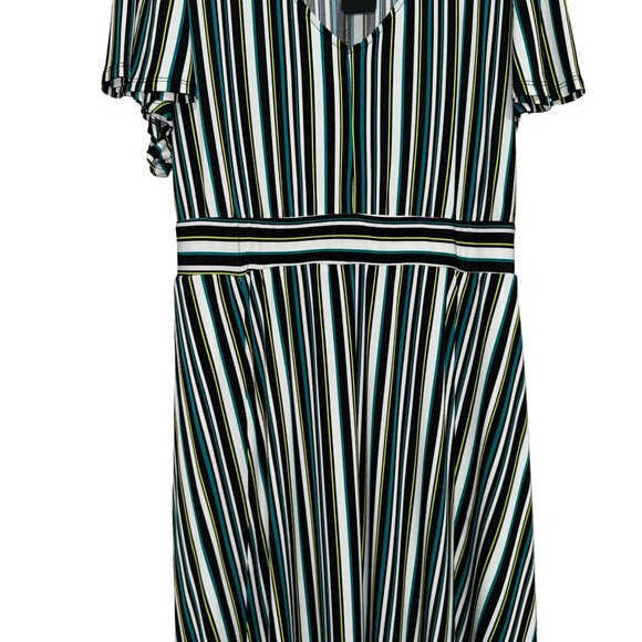 TORRID Midi Crepe Studio Knit Flutter Sleeve Dress Sz 3(3x) 22-24 NWT - Picture 6 of 15